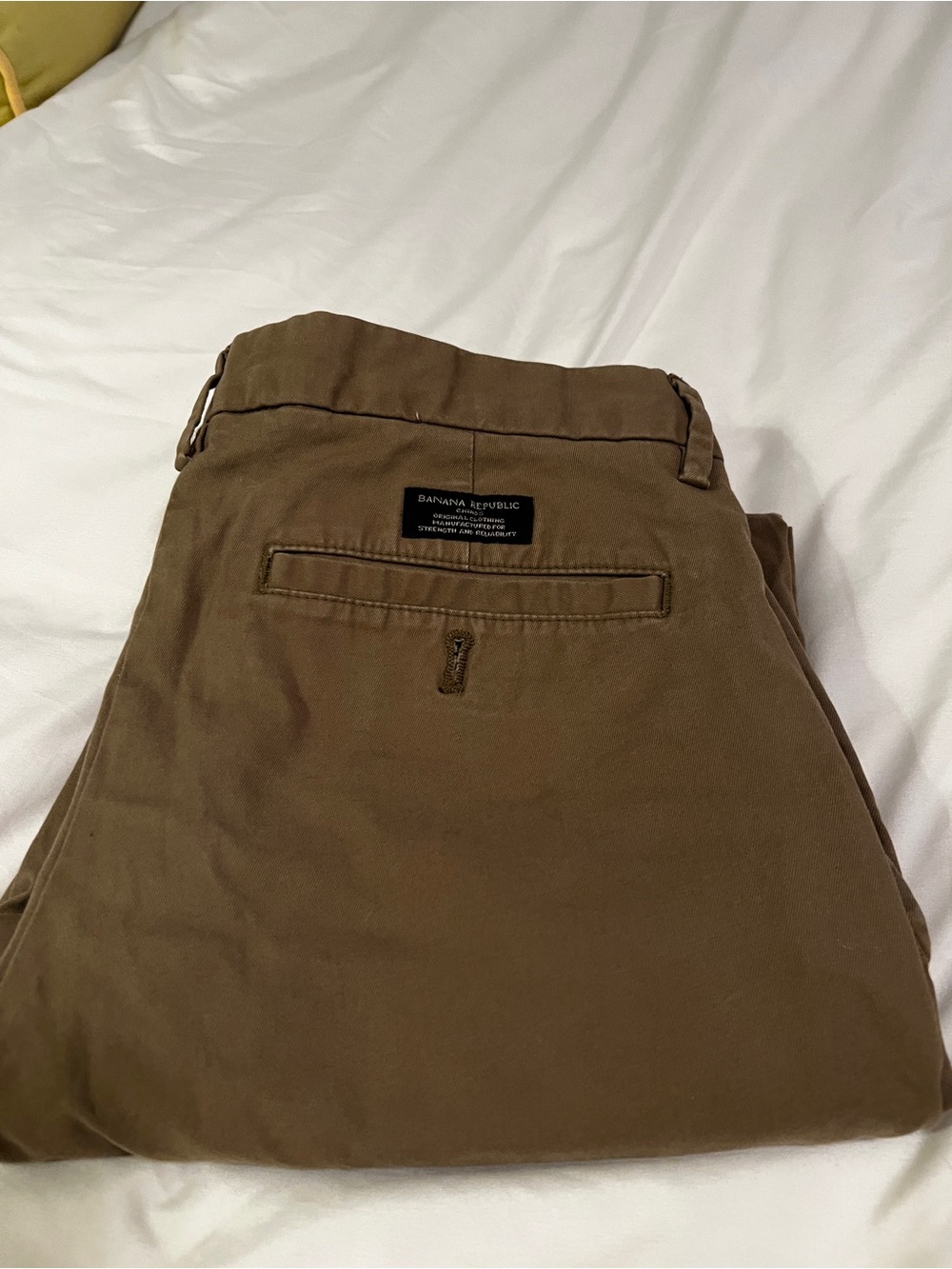 Banana Republic Men's Mason Chino Pants khaki/olive Brown size 31 x 33 - Picture 1 of 6